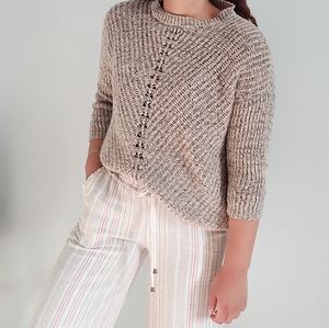 Blush & Beige Knit Sweater